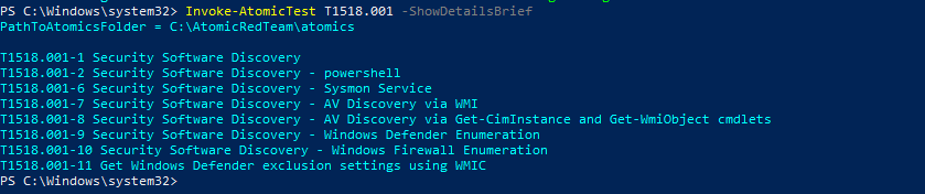 T1518.1 Security Software Discovery Test Results