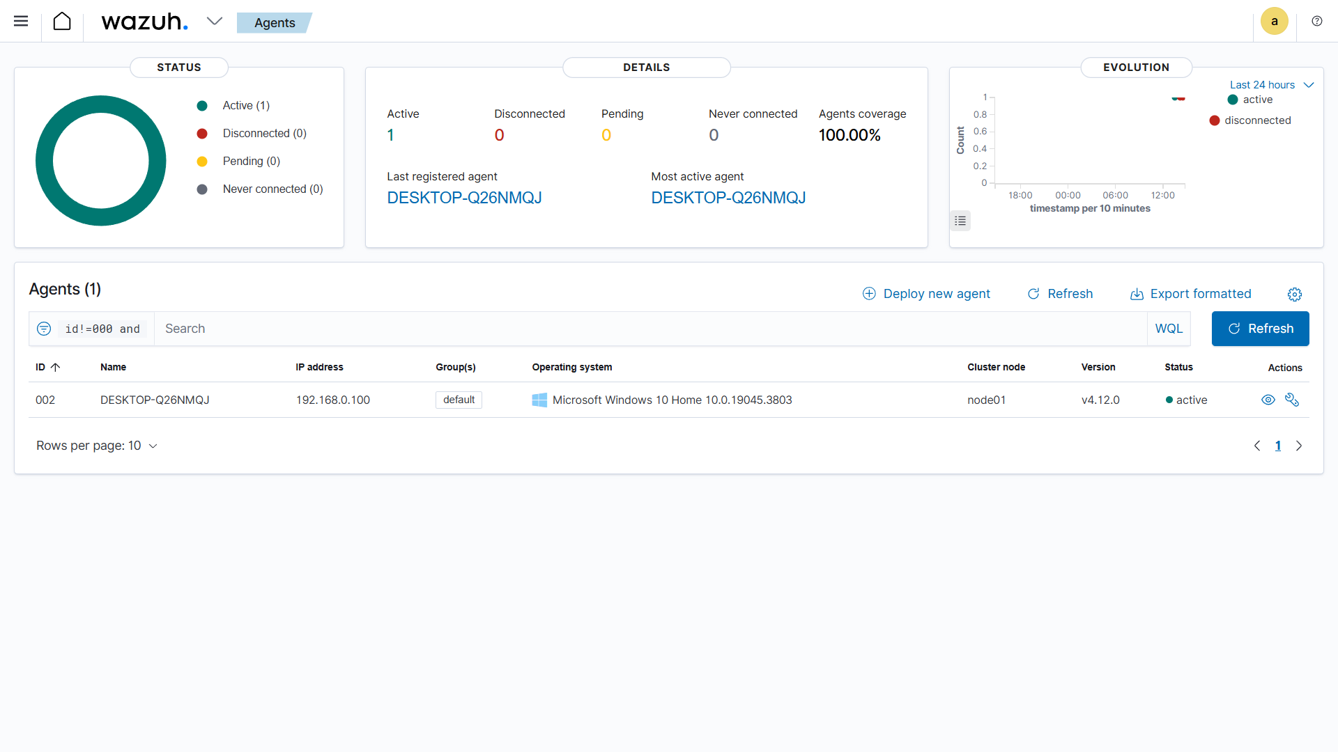 Wazuh Agent Connectivity Verification